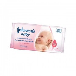 Салфетки детские, Johnson's Baby (Джонсонс Беби) 64 шт для самых маленьких без отдушки