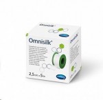 Лейкопластырь фиксирующий, Omnisilk (Омнисилк) р. 2.5смх5м 1 шт арт. 900431 из искусственного шелка гипоаллергенный белый картонная упаковка без еврохолдера