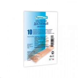 Пластырь, Pharmadoct (Фармадокт) р. 6смх2см 10 шт Доступный (мегапласт) на полимерной основе (экономичная упаковка) телесный зип-пакет