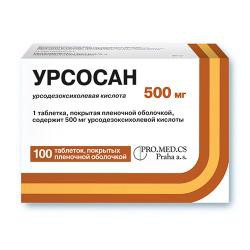 Урсосан, таблетки покрытые пленочной оболочкой 500 мг 10 шт