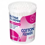 Ватные палочки, Cotton Flower (Коттон флауер) 100 шт банка