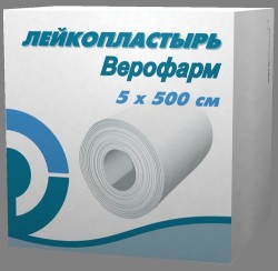 Лейкопластырь фиксирующий, р. 5смх500см 1 шт картон. уп.