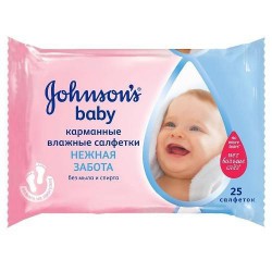 Салфетки детские, Johnson's Baby (Джонсонс Беби) 25 шт нежная забота