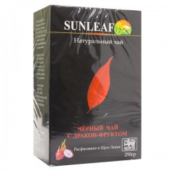 Чай черный, Sunleaf (Санлиф) 250 г 1 шт с дракон-фруктом коробка