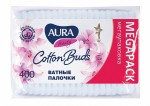 Ватные палочки, Aura (Аура) 400 шт пакет