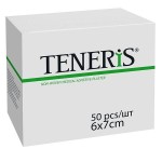 Лейкопластырь фиксирующий, Teneris (Тенерис) р. 6смх7см 50 шт стерильный на нетканой основе с впитывающей подушечкой