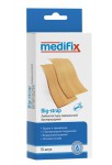 Лейкопластырь бактерицидный, Medifix (Медификс) р. 6смх10cм 10 шт импэкс-мед биг-стрэп на нетканой основе натуральный