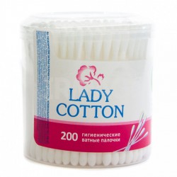 Ватные палочки, Lady Cotton (Леди Коттон) 200 шт банка