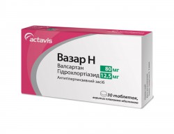 Вазар Н, таблетки покрытые пленочной оболочкой 80/12.5 мг 30 шт