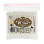 Ватные палочки, CleanLand (Клин Лэнд) 100 шт пакет полиэтиленовый